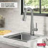 15” Stainless Steel Workstation Kitchen Bar Sink Drop-In Undermount Single Bowl with WorkFlow™ Ledge and Accessories